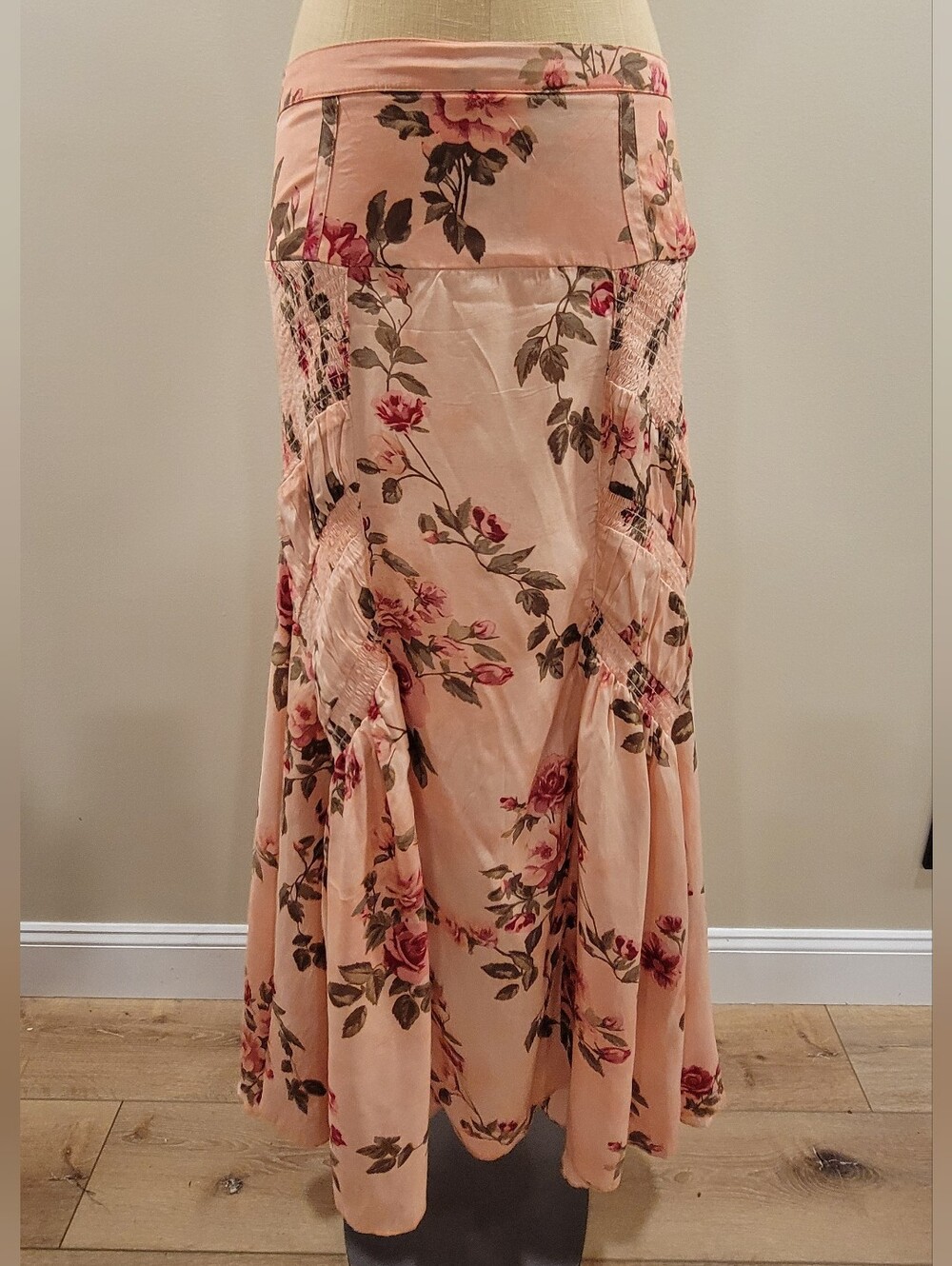 Free People Dusty Pink Floral Maxi Skirt
